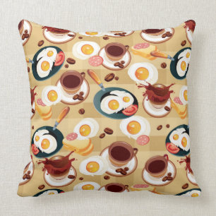 Coussin Motif 3 de petit déjeuner