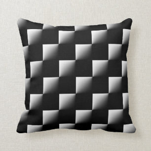Coussin Motif À damiers noir et blanc