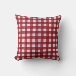 Coussin Motif À damiers rouge