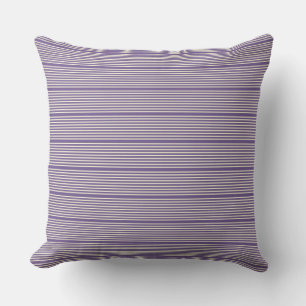 Coussin Motif à deux tons crème violet