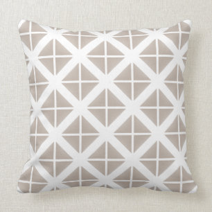 Coussin Motif à la mode beige de triangle