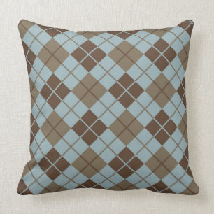 Coussin Motif à motifs de losanges dans le bleu et le