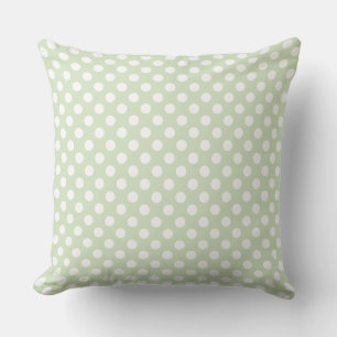 Coussin Motif à pois vert menthe doux et léger