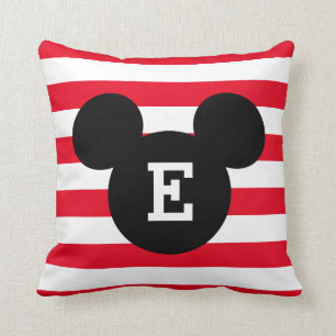Coussin Motif à rayures en silhouette à tête Mickey   Mono
