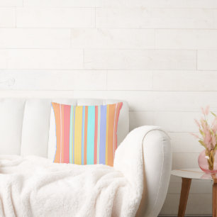 Coussin Motif à rayures pastel