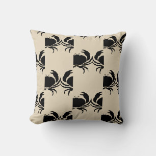 Coussin motif à thème nautique amusant CRAB