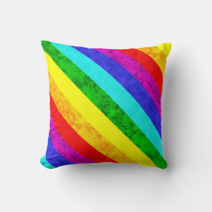 Coussin Motif abstrait arc-en-ciel
