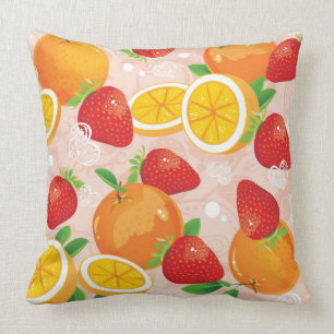 Coussin Motif abstrait avec la fraise