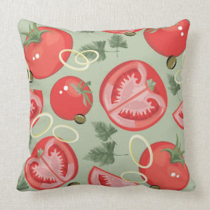 Coussin Motif abstrait avec la tomate