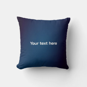Coussin Motif Abstrait Bleu Foncé   Ajouter du Texte