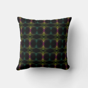 Coussin Motif Abstrait d'Art Psychédélique Groovy Coloré