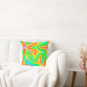Coussin Motif Abstrait de couleur vive