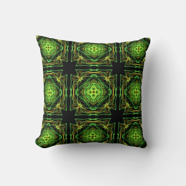 Coussin motif abstrait de fractale (Recto)