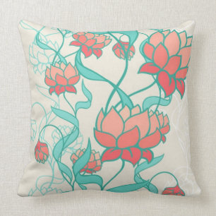 Coussin Motif abstrait de Lotus