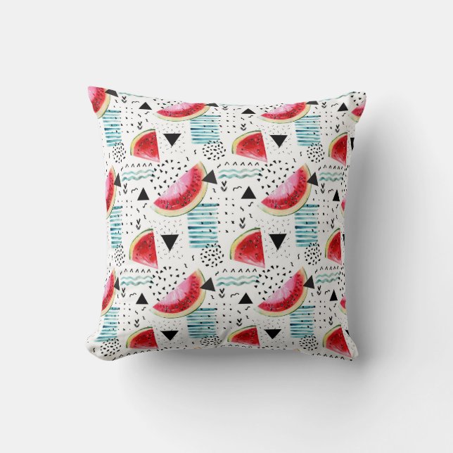 Coussin Motif abstrait de pastèque (Recto)