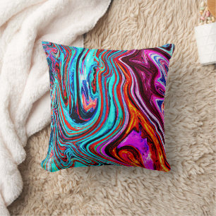 Coussin Motif Abstrait de teintes dynamiques