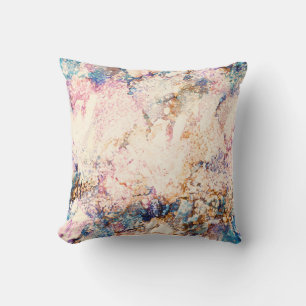 Coussin Motif Abstrait Fluid de marbre