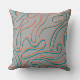 Coussin Motif Abstrait gris sans joint