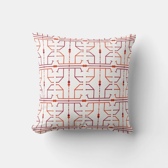 Coussin Motif Abstrait Hiéroglyph (Recto)