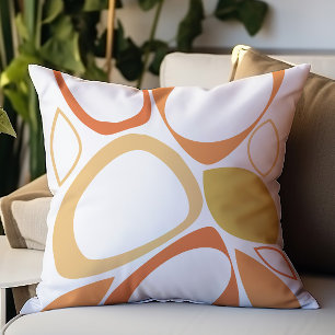 Coussin Motif Abstrait Orange Jaune De Style Moderne