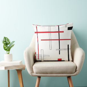 Coussin motif Abstrait - rouge