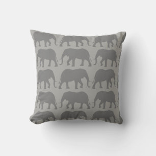 Coussin Motif africain des silhouettes d'éléphants