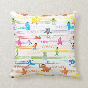 Coussin Motif amis de Sesame couleur arc-en-ciel