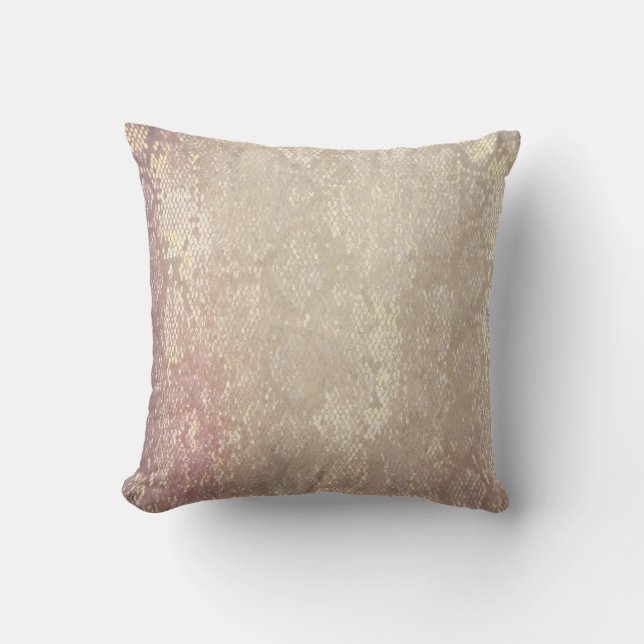 Coussin Motif animal de la peau de serpent de Grun (Recto)