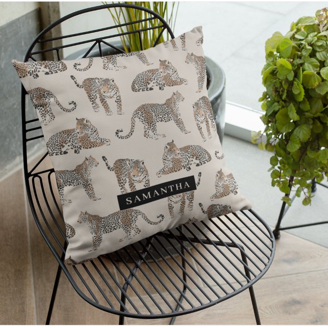 Coussin Motif animal sauvage de la Jungle Leopard (Créateur téléchargé)
