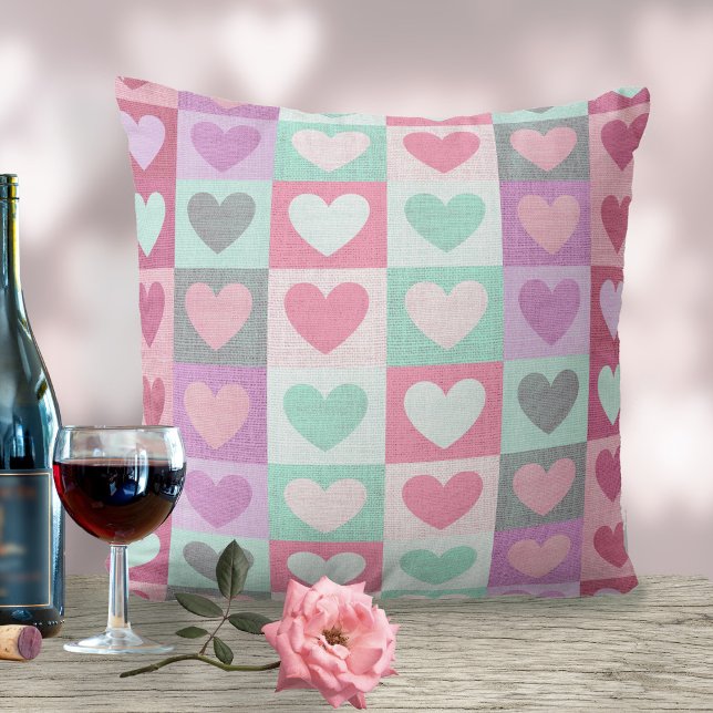 Coussin Motif Aqua/Pink ID629 (Créateur téléchargé)