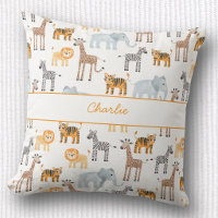 Motif aquarelle d'animaux de safari pour bébé mign