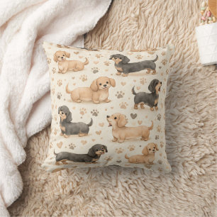 Coussin Motif aquarelle de chiot adorable (1)