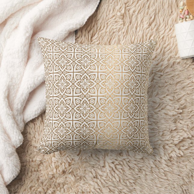 Coussin motif arabe or (Couverture)