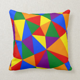 Coussin Motif arc-en-ciel de Polygone