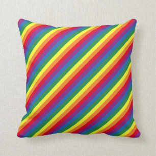 Coussin Motif arc-en-ciel diagonal
