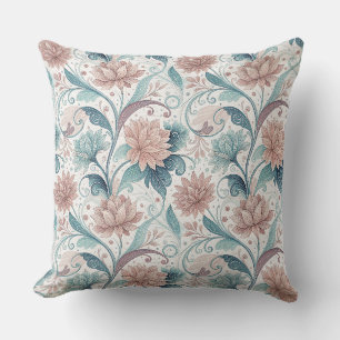 Coussin Motif artistique de fleurs tourbillonnantes floral