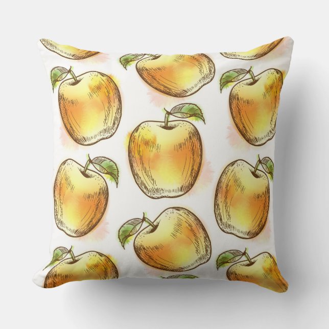 Coussin Motif avec la pomme jaune (Recto)