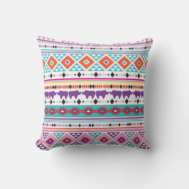 Coussin Motif Aztec Sud Ouest (Recto)