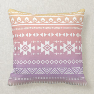 Coussin Motif aztèque tribal d'ombre