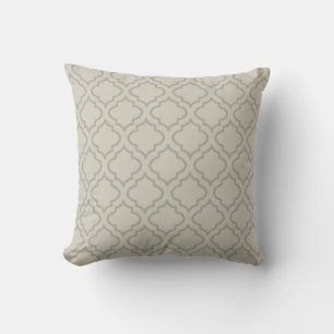 Coussin Motif beige gris