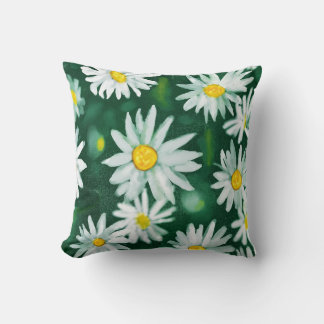 Coussin Motif blanc Fleur de marguerite