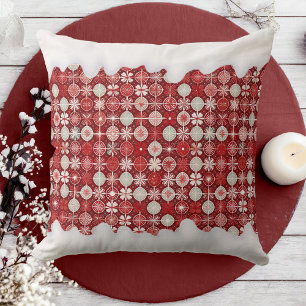 Coussin Motif blanc rouge Noël #13 ID1009
