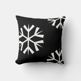 Coussin motif blanc SNOWFLAKE