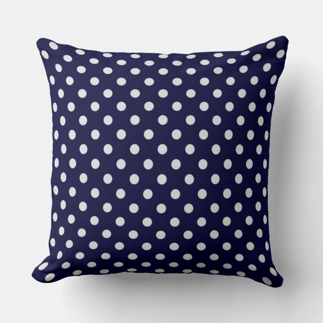 Coussin Motif bleu bleu Polka (Recto)