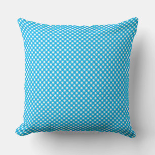 Coussin Motif bleu clair En vichy