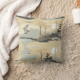 Coussin Motif botanique de la forêt de bambou Zen (4)