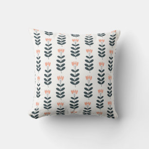 Coussin motif botanique sans couture avec des fleurs sur f