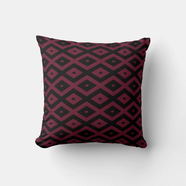 Coussin Motif bourguignon et diamant noir (Recto)