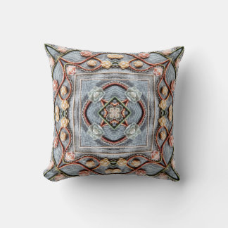 Coussin Motif broderie avec dentelle de fil de coton, perl
