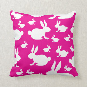 Coussin Motif Bunny rose